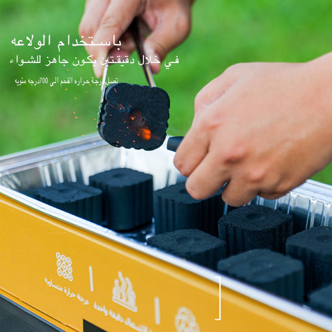 فحم تفاح سريع الاشتعال للشوي