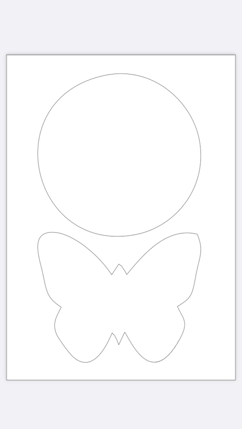 قالب اكريليك للطباعة دائرة وفراشة