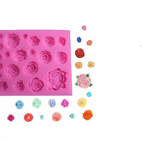 قالب سيليكون ورود بأشكال وأحجام مختلفة 1