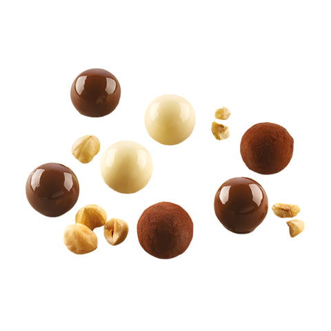 قالب شوكولاتة إيكريلك نصف دائرة ، القطر  3.2سم  ، ارتفاع 2سم .