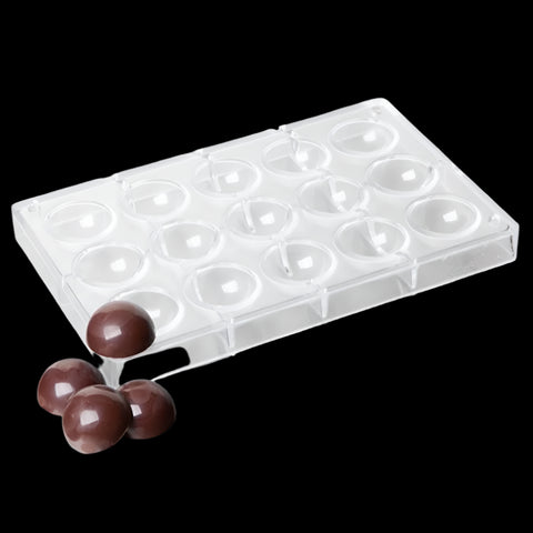 قالب شوكولاتة إيكريلك نصف دائرة ، القطر  3.2سم  ، ارتفاع 2سم .