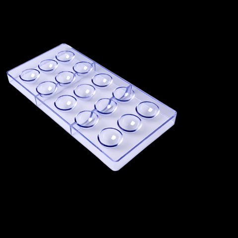 قالب شوكولاتة إيكريلك نصف دائرة ، القطر  3.2سم  ، ارتفاع 2سم .