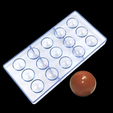 قالب شوكولاتة إيكريلك نصف دائرة ، القطر  3.2سم  ، ارتفاع 2سم .