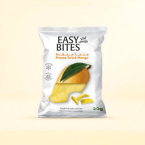 قطع المانجو المجففة بالتبريد 20 جرام إيزي بايتس easy bites