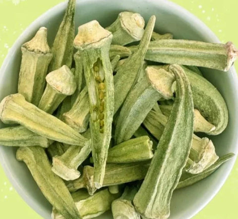 حبات الباميا المجففة بالتبريد