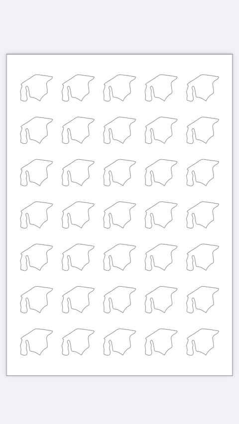 قالب اكريليك للطباعة قبعة تخرج