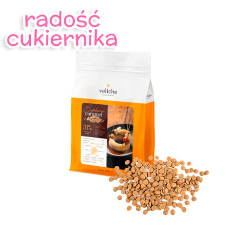 Veliche caramel 31% حبيبات شوكولاتة كراميل من شركة فيليتش البلجيكية 31%