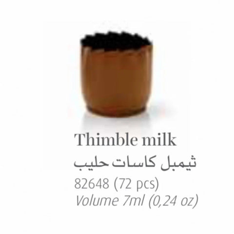 Thimble milk chocolate cup decor 