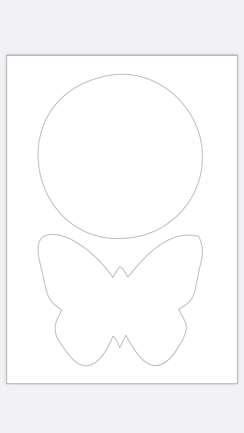 Acrylic template for printing circle and butterfly