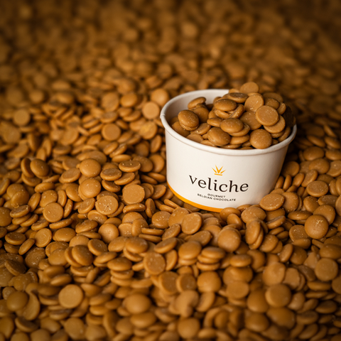 Veliche caramel 31% حبيبات شوكولاتة كراميل من شركة فيليتش البلجيكية 31%