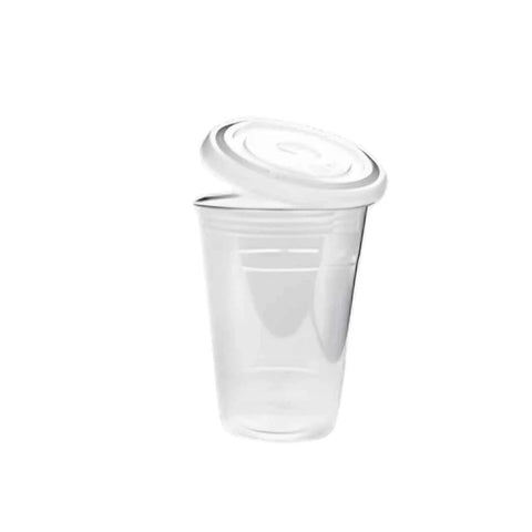 أكواب بلاستيك للعصير مع غطاء 12 OZ– عدد 50 حبة