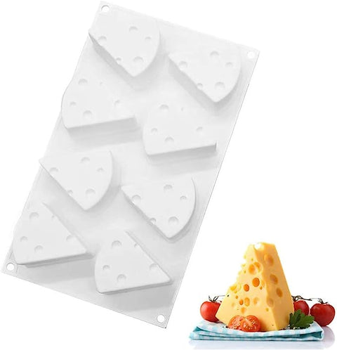 8 Hole Triangle Cheese Shape Silicone Mold