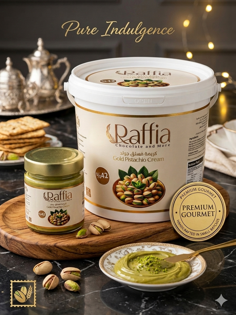 كريمة فستق جولد رافيا - Pistachio Gold Cream Raffia
