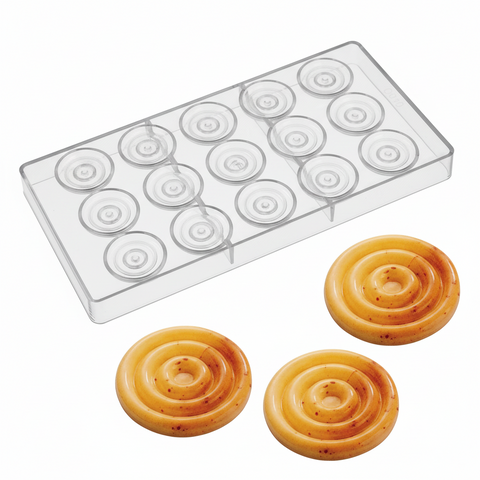 قالب شوكولاتة حلزوني Spiral Chocolate Mold - قطر 3.5سم - ارتفاع 0.5سم - للبونبون والحلويات