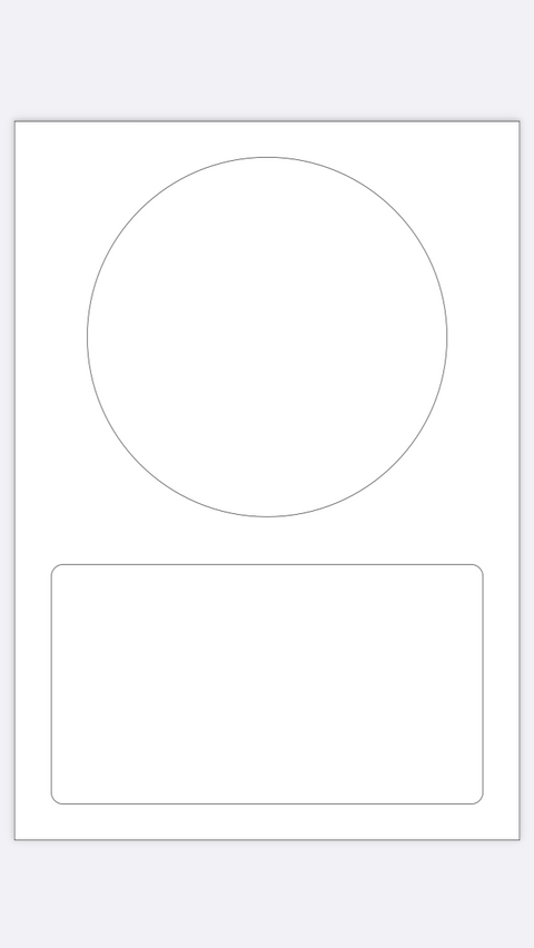 Acrylic template for printing circle and rectangle 