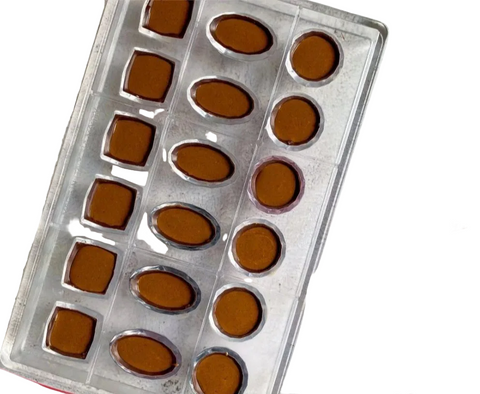 قالب شوكولاتة إيكريلك شكل ألماس Acrylic Diamond Chocolate Mold - 24 قطعة بثلاثة أشكال - سطح لامع احترافي