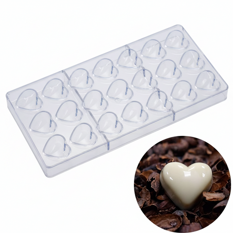 قالب أكريليك شوكولاتة شكل قلب Acrylic Heart Shape Chocolate Mold - لشوكولاتة البونبون والهدايا
