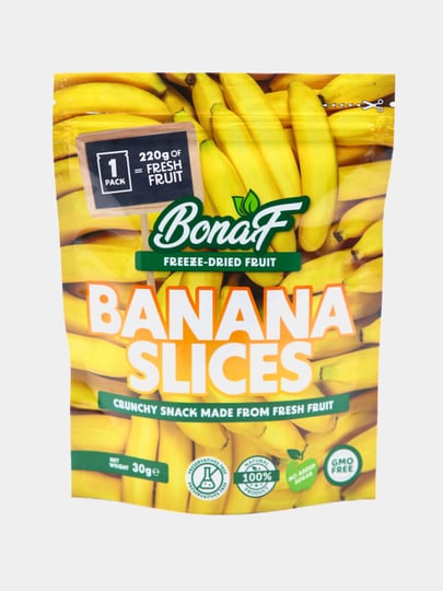 Freeze dried banana slices 30g