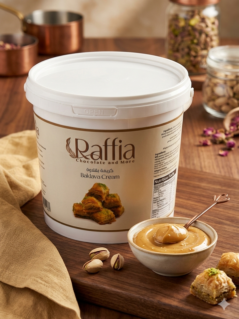 كريمة فستق بقلاوة رافيا - Pistachio Baklava Cream Raffia
