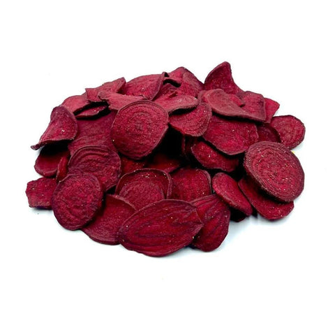 Freeze dried beetroot slices