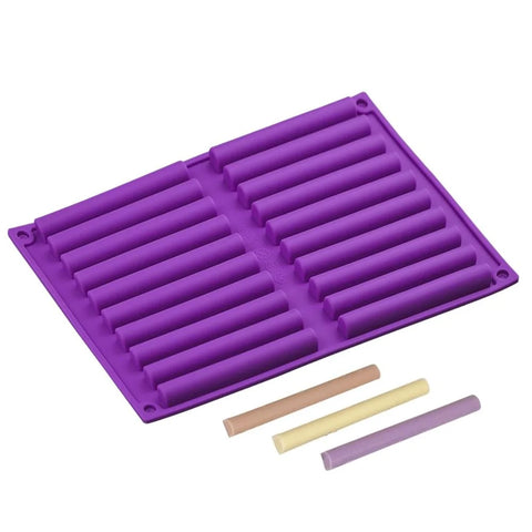 قالب سيليكون أعواد نصف أسطوانية Silicone Half Cylinder Stick Mold، 20 فتحة
