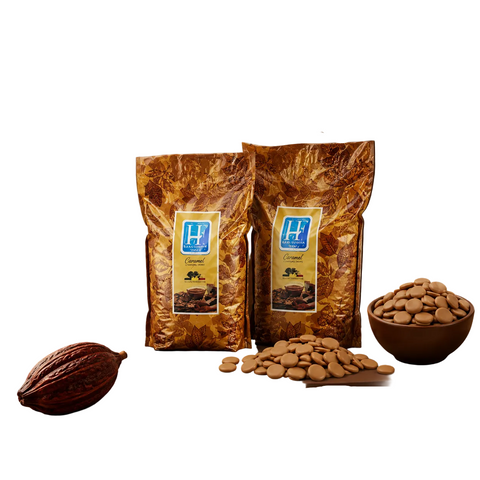 حبيبات شوكولاتة Herco Foods كراميل بلجيكية - Caramel Chocolate