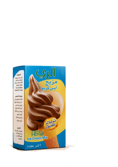مزيج آيس كريم الري نكهة شوكولاتة 1 لتر - جاهز للتحضير للكافيهات ومحلات الحلويات