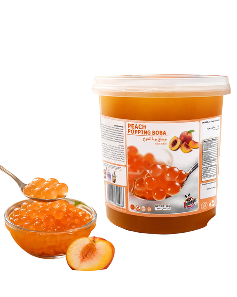 كرات بوبا خوخ Peach Popping Boba -  لشاي البابل تي والعصائر