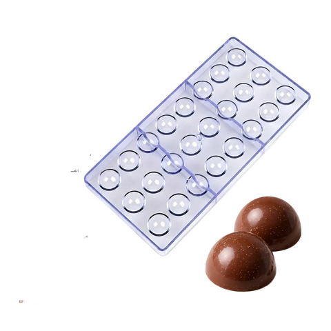 قالب شوكولاتة إيكريلك شكل نصف دائرة Acrylic Mold - قطر 2.4سم ارتفاع 1سم للبونبون