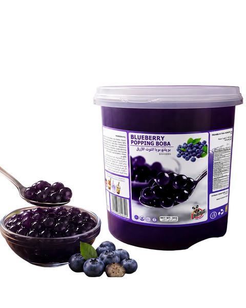 كرات بوبا توت أزرق Blueberry Popping Boba - لشاي البابل تي والعصائر