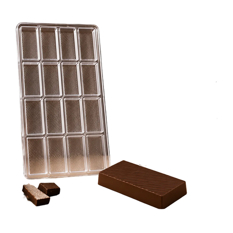 قالب شوكولاتة إيكريلك شكل مستطيل Acrylic Mold - مقاس 5×2.2سم ارتفاع 1سم للبونبون