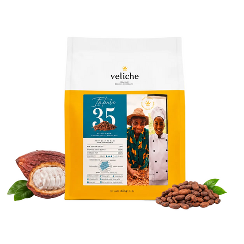 حبيبات شوكولاتة فيليتش بالحليب بلجيكي Veliche Milk Chocolate Callets