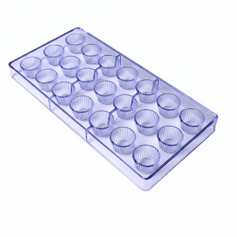 قالب أكريليك شوكولاتة شكل كوب Acrylic Cup Shape Chocolate Mold - قطر 3سم - ارتفاع 2سم - للبونبون والحلويات