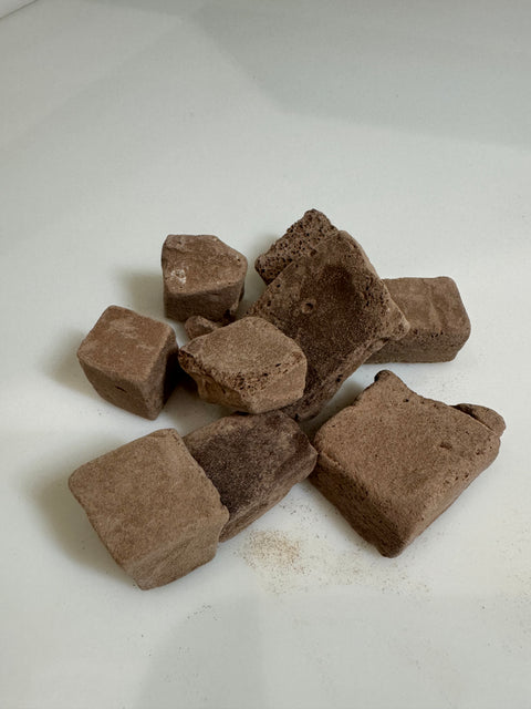 Freeze dried chocolate ice cream chunks