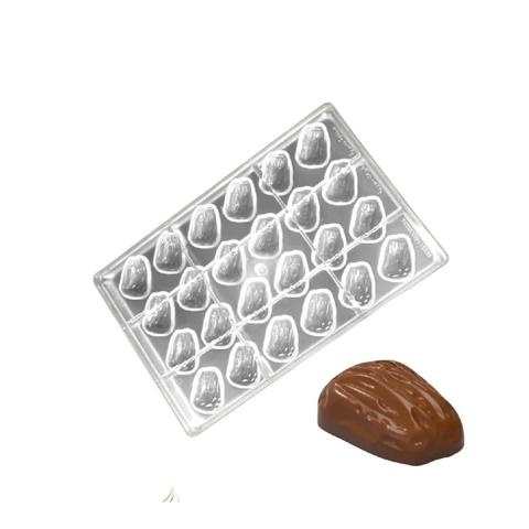 قالب شوكولاتة إيكريلك شكل تمرة Acrylic Date Chocolate Mold - مقاس 3.7×2.6سم - سطح لامع لتوزيعات المناسبات