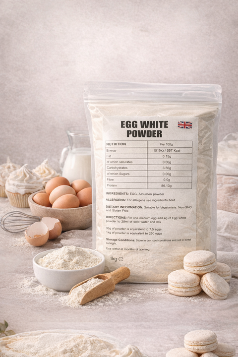 بودرة بياض البيض الألبيومين Egg White Powder ( Albumen Powder)