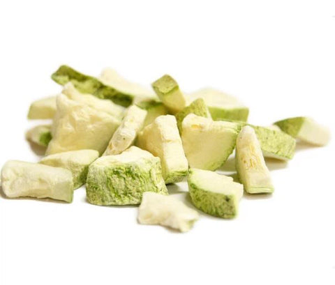 Freeze dried zucchini pieces