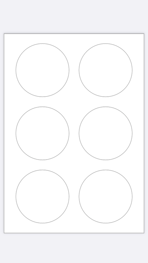 Acrylic Print Template with 6 Circles 