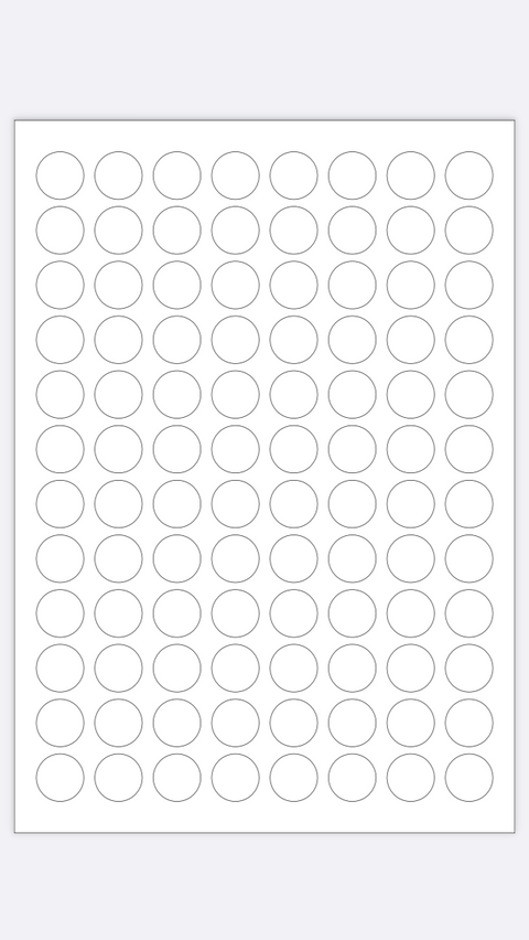 Acrylic mold for printing circles