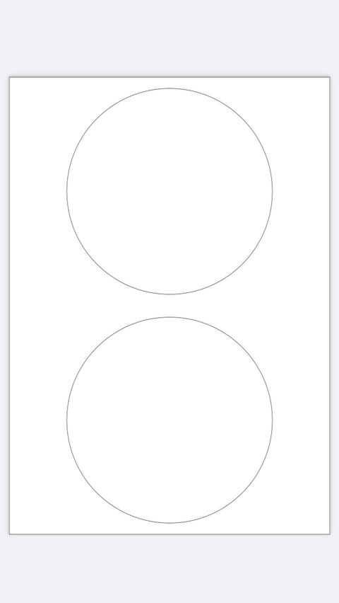 Acrylic template for printing two circles 