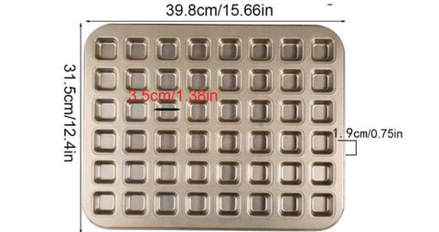 صينية ميني كيك مربعة Mini Square Cake Pan، 48 فتحة لخبز الكيك