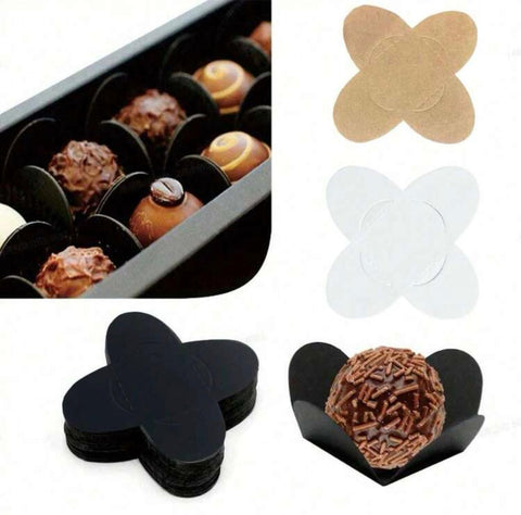 ورق تقديم الحلوى والشوكولاتة Confectionery Paper Liners، 50 حبة