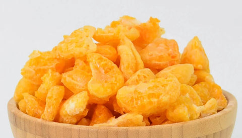 Freeze dried tangerine pieces