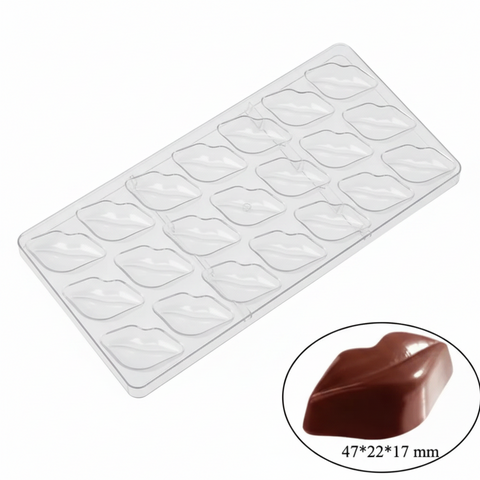 قالب أكريليك شفاف شكل شفاه Acrylic Lips Chocolate Mold - للبونبون والشوكولاتة - هدايا ومناسبات