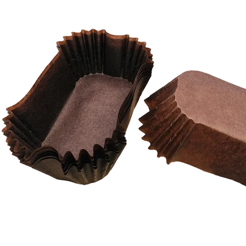 9.5" oval brown cake paper