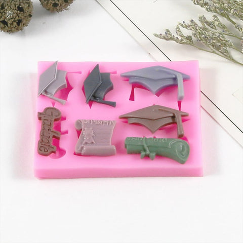 Graduation decoration silicone mold