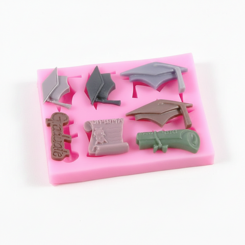 Graduation decoration silicone mold
