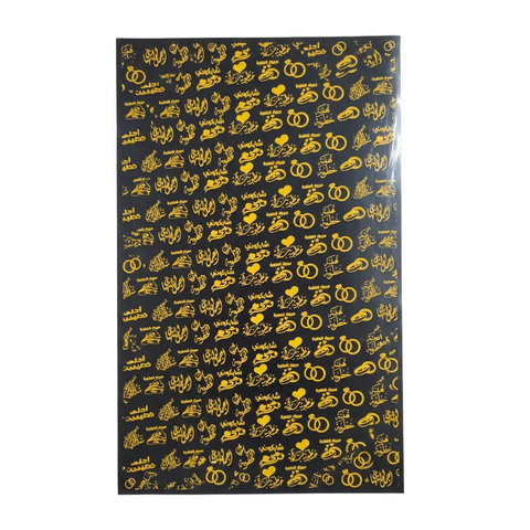 ورق ترانسفير شوكولاتة Chocolate Transfer Sheet - تصميم خطوبة رومانسي لحلويات الخطوبة والمناسبات