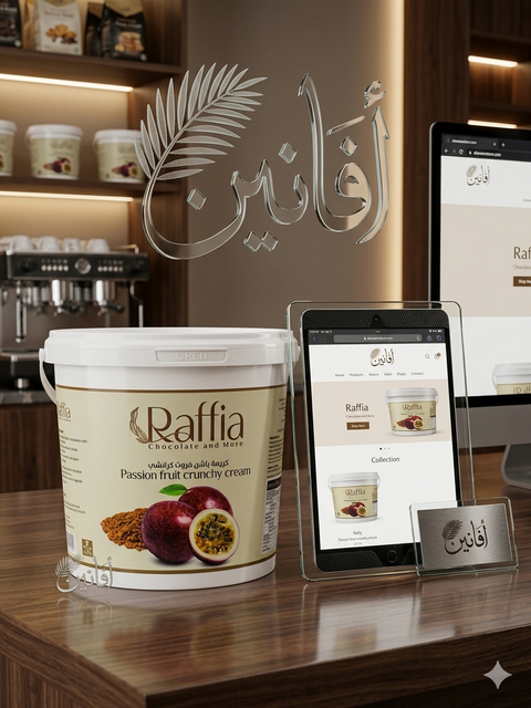 كريمة الباشن فروت كرانشي رافيا - Passion Fruit Crunchy Cream Raffia
