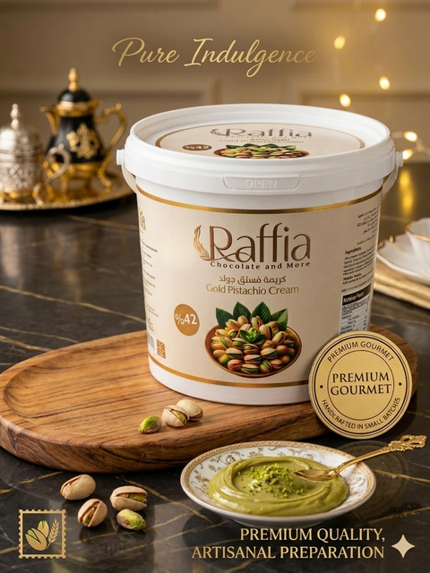 كريمة فستق جولد رافيا - Pistachio Gold Cream Raffia